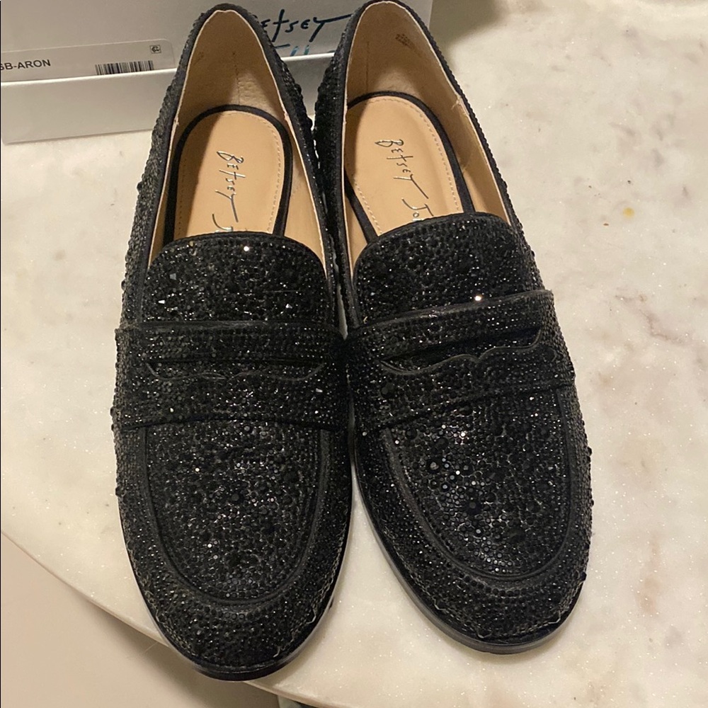 Betsey Johnson black Aron Loafers